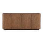 Modway Aven 71.5 Inch Oval Chiseled Wood Sideboard Buffet Cabinet with Hammered Effect