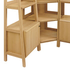 Modway Bixby 3 Piece Corner Bookshelf Set With Wide and Narrow Bookshelves