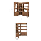 Modway Bixby 3 Piece Corner Bookshelf Set With Wide and Narrow Bookshelves