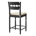 Modway Jax Oak Wood Counter Stool With Wavy Razor Back and Cushion