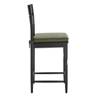 Modway Jax Oak Wood Counter Stool With Wavy Razor Back and Cushion