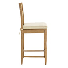 Modway Jax Oak Wood Counter Stool With Wavy Razor Back and Cushion