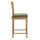 Modway Jax Oak Wood Counter Stool With Wavy Razor Back and Cushion