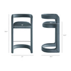 Modway Winslow Performance Velvet Bar Stool Set of 2