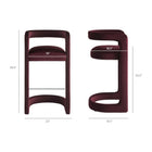 Modway Winslow Performance Velvet Bar Stool Set of 2