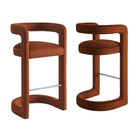 Modway Winslow Performance Velvet Bar Stool Set of 2