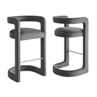 Modway Winslow Performance Velvet Bar Stool Set of 2