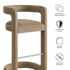Modway Winslow Performance Velvet Bar Stool Set of 2