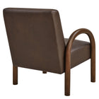 Modway Lunet Faux Leather Upholstered Accent Chair