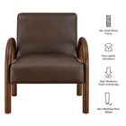 Modway Lunet Faux Leather Upholstered Accent Chair
