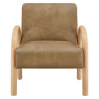 Modway Lunet Faux Leather Upholstered Accent Chair