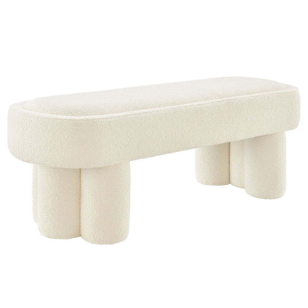Modway Mossi 52-Inch Oval Boucle Fabric Bench