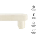 Modway Mossi 52-Inch Oval Boucle Fabric Bench