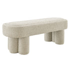 Modway Mossi 52-Inch Oval Boucle Fabric Bench