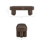Modway Mossi 52-Inch Oval Vegan Leather Bench
