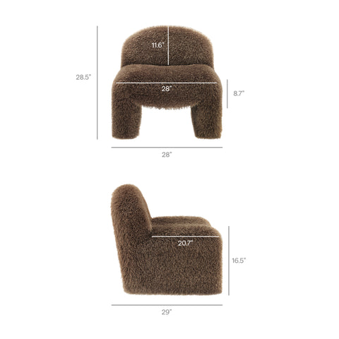 Modway Mina Faux Fur Accent Chair  