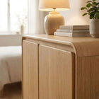 Modway Lumo 2-Door Curved Wood Accent Cabinet