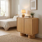 Modway Lumo 2-Door Curved Wood Accent Cabinet