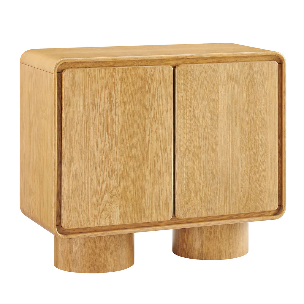 Modway Lumo 2-Door Curved Wood Accent Cabinet
