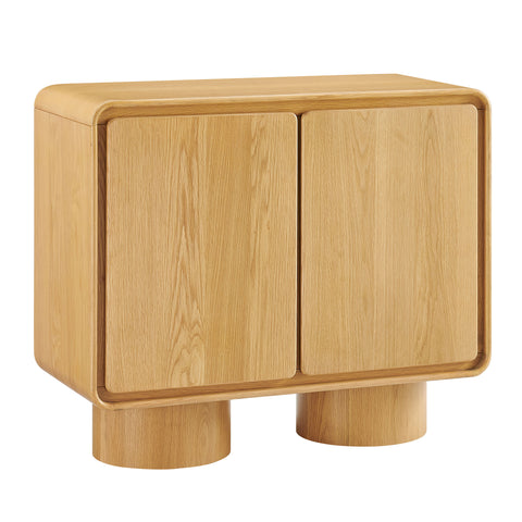 Modway Lumo 2-Door Curved Wood Accent Cabinet
