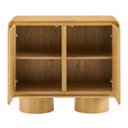 Modway Lumo 2-Door Curved Wood Accent Cabinet