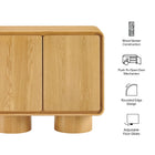 Modway Lumo 2-Door Curved Wood Accent Cabinet
