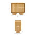 Modway Lumo 2-Door Curved Wood Accent Cabinet