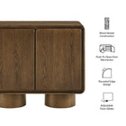 Modway Lumo 2-Door Curved Wood Accent Cabinet