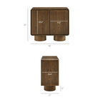 Modway Lumo 2-Door Curved Wood Accent Cabinet