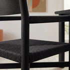 Modway Alvia Oak Wood Dining Armchairs With Woven Seats Set of 2