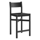 Modway Alvia Oak Wood Counter Stools With Woven Seats Set of 2