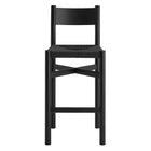 Modway Alvia Oak Wood Bar Stools With Woven Seats Set of 2