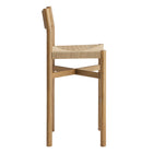 Modway Alvia Oak Wood Bar Stools With Woven Seats Set of 2