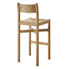 Modway Alvia Oak Wood Bar Stools With Woven Seats Set of 2