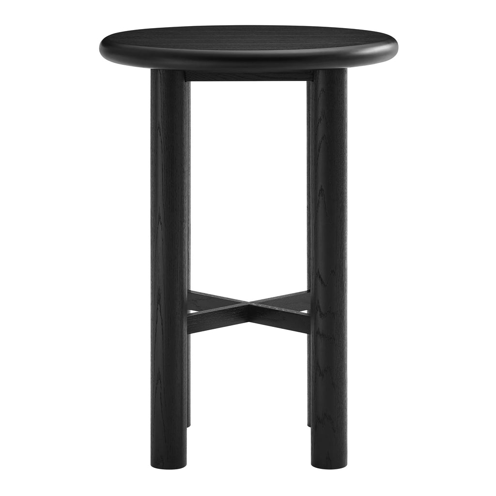 Modway Alvia Round 30" Oak Wood Bar Table