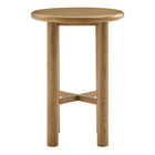 Modway Alvia Round 30" Oak Wood Bar Table