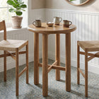 Modway Alvia Round 30" Oak Wood Bar Table