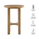 Modway Alvia Round 30" Oak Wood Bar Table