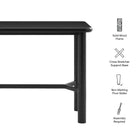 Modway Alvia Rectangular 60" Oak Wood Bar Table