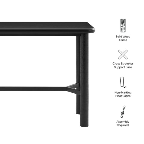 Modway Alvia Rectangular 60" Oak Wood Bar Table