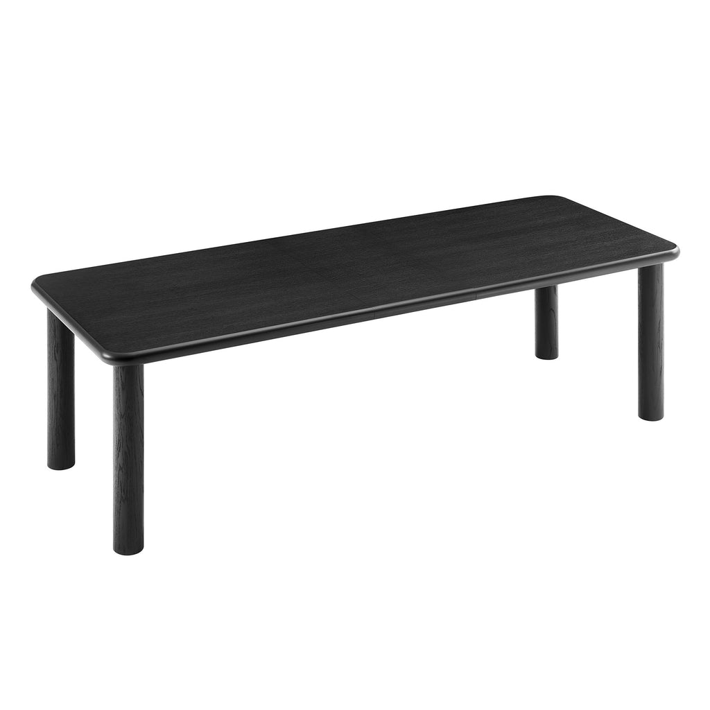 Modway Alvia 86"-105" Extendable Rectangular Oak Wood Dining Table