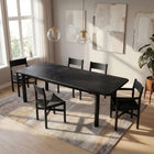Modway Alvia 86"-105" Extendable Rectangular Oak Wood Dining Table