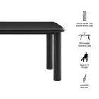 Modway Alvia 86"-105" Extendable Rectangular Oak Wood Dining Table