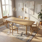 Modway Alvia 86"-105" Extendable Rectangular Oak Wood Dining Table