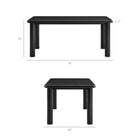 Modway Alvia 3-Piece Oak Wood Dining Table and Benches Set