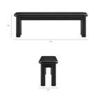 Modway Alvia 3-Piece Oak Wood Dining Table and Benches Set