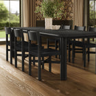Modway Alvia 7-Piece Oak Wood Extendable Dining Table and Chairs Set