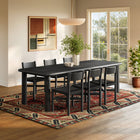Modway Alvia 7-Piece Oak Wood Extendable Dining Table and Chairs Set