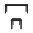 Modway Alvia 7-Piece Oak Wood Extendable Dining Table and Chairs Set