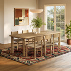 Modway Alvia 7-Piece Oak Wood Extendable Dining Table and Chairs Set